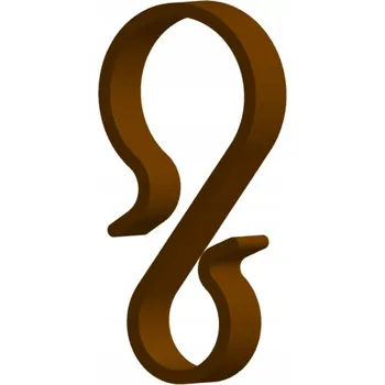 Vánoční dekorace 80 x Silné háčky na okap pro vánoční světýlka hnědé