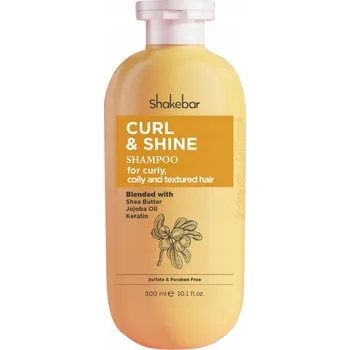 Šampon ShakeBar Šampon pro Vlny a Lesk 300ml s bambuckým máslem, jojobou a keratinem