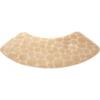 Koupelnová předložka Koupelnová předložka / kobereček do zaobleného sprchového koutu BÉŽOVÁ protiskluzová