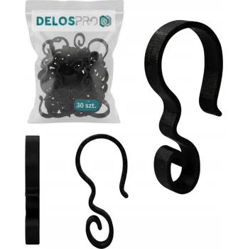 Vánoční dekorace Háčky na okap pro světelné řetězy, girlandy a dekorace, černé, 30 ks V3