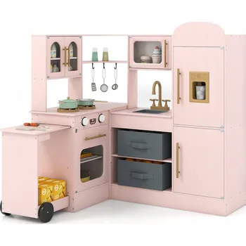 Dětská kuchyňka Rohová dětská kuchyňka se zvukovými efekty Dětská kuchyňka