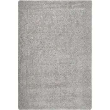 Koberec Koberec světle šedý, 100% PP (polypropylen), 80 x 150 cm, výška vlasu 20 mm, latexová spodní strana