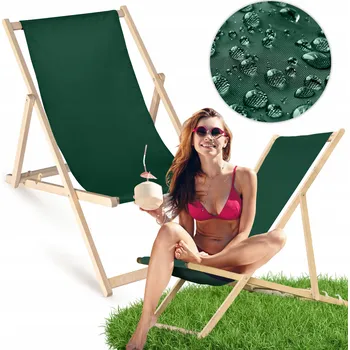 Zahradní lehátko Lehátko dřevěné zelené Allbag