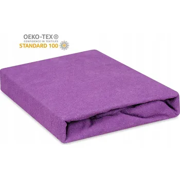 Prostěradlo Froté prostěradlo Premium s gumou 90x200 Fialové