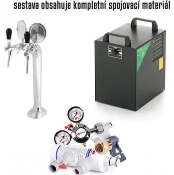 Chladicí zařízení na pivo LINDR.CZ Set SODA PYGMY 25 Green Line se stojanem Kobra 2x kohout