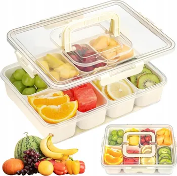 Dóza na potraviny ORGANIZÉR NA POTRAVINY 8 PŘIHRÁDEK DÓZA NA SVAČINY DO MYČKY MRAZÁK CESTOVNÍ