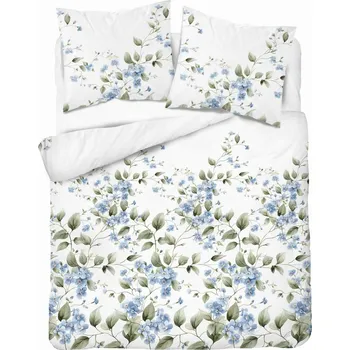 Povlečení Povlečení flanelové flanel 160x200 KVĚTY LISTY SILNÉ 160 g