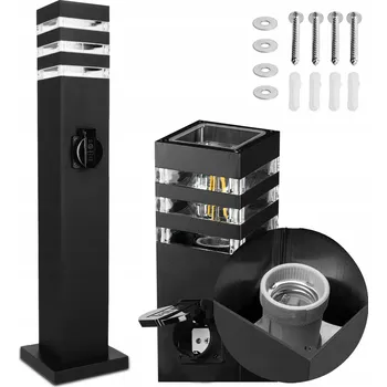 Venkovní osvětlení Osvětlovací sloupek obdélníkový Smartled E27 60,01 cm černý