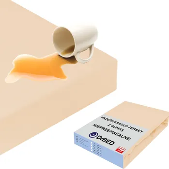 Prostěradlo Prostěradlo s GUMOU Jersey 220x200 NEPROMOKAVÉ Voděodolné BÉŽOVÉ