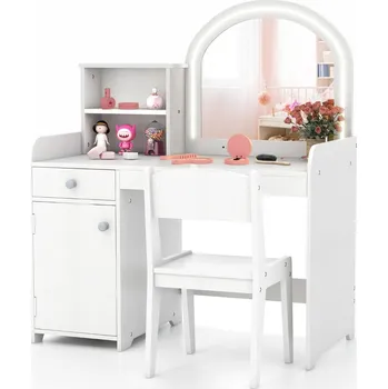 Toaletní stolek Toaletní Stolek Costway bílý 80 x 44 x 41 cm