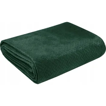Přehoz na lůžko Přehoz na postel Eurofirany velur 200 cm x 220 cm zelený