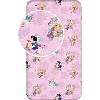 Prostěradlo Prostěradlo s gumou bavlněné 90 x 200 cm Princezny