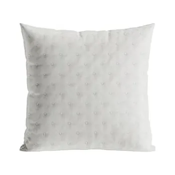 Povlak na dekorativní polštářek Dekorativní povlak na polštář 40x40 světle šedý se vzorem s puntíky a koleček Nules