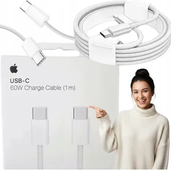 Datový kabel Kabel Apple USB-C - C 60W 1m pro MacBook iPad iPhone AirPods
