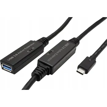 Datový kabel Kabel USB 3.2 Gen 1 aktivní Repeater A - C černý 10m