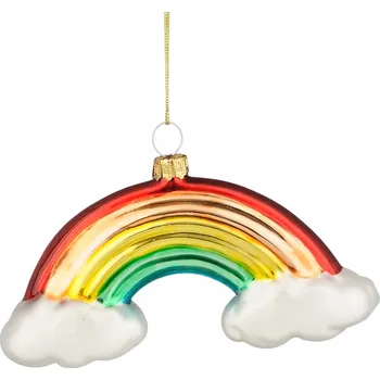Vánoční dekorace Vánoční Koule - duha s obláčky