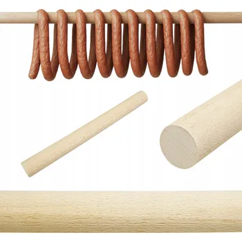 Udírna UDÍCÍ TYČ FI 22 100 CM NOSNÍK HŮL TYČ BUKOVÝ STYL PRO UDÍRNY