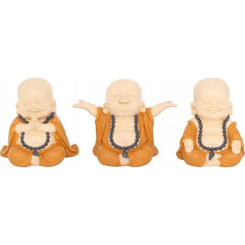 Obraz Sada 3 figurek smějícího se Buddhy Baya, dekorace, 3 kusy ZEN jako dárek – Buddhové pro štěstí