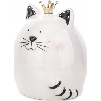 Obraz KERAMICKÁ POKLADNIČKA KOČKA 13x11 CM PRO DĚTI I DOSPĚLÉ, OTEVÍRACÍ DÁREK