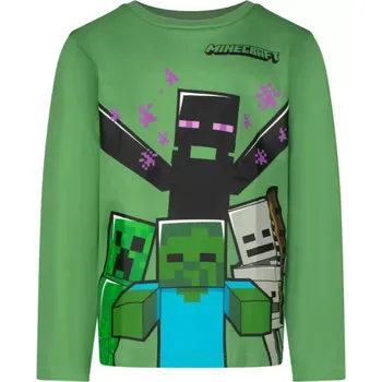 Minecraft tričko Monsters s dlouhým rukávem zelené dětské Velikost trička: 10 let (140 cm)