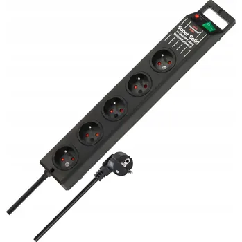 Napájecí kabel Prodlužovací Kabel lištový Brennenstuhl 2,5 m 5 ks zásuvek, černý