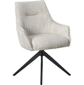 Krémové manšestrové otočné křesílko Pond 61 x 87 x 65 100% polyester, kov