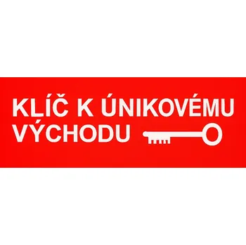 Klíč k únikovému východu fotoluminiscenční Plast 300 x 75 mm tl. 0.5 mm - fotoluminiscenční - Kód: 10206