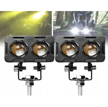 2 KS Motocyklové halogeny RING LED světla reflektory 30W 2 REŽIMY Halogeny