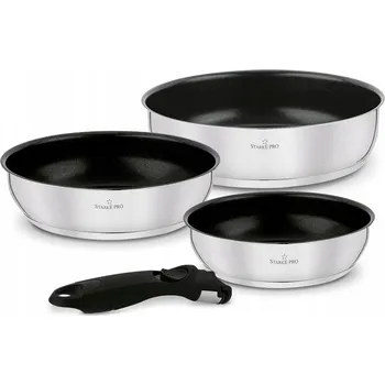 Pánev Sada pánví 3x s odnímatelnou rukojetí na indukci a plyn Starke Pro Susvid 20x24x28 cm