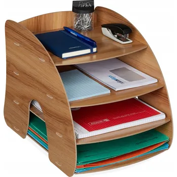 Kufr na dokumenty Relaxdays A4 hnědý