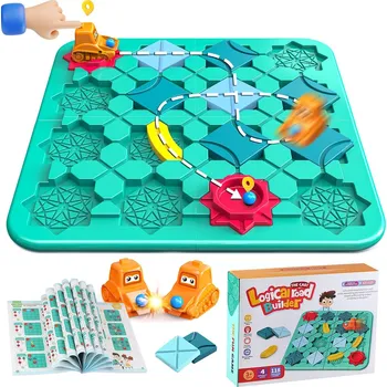 Hlavolam LOGICKÁ DESKOVÁ HRA SILNIČNÍ LABYRINT KULIČKOVÁ DRÁHA PUZZLE VZDĚLÁVACÍ