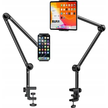 DRŽÁK NA TELEFON / TABLET STOLNÍ SKLÁDACÍ STATIV RAMENO NA DESKU STOLU