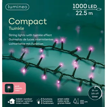 Vánoce Vánoční osvětlení na stromeček Kaemingk pro vnitřní použití, 23 m, 1000 světýlek