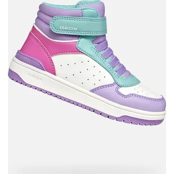 Dívčí tenisky Dětské kotníkové tenisky Geox Washiba GEOX bílá | tyrkysová | fuchsiová | fialová | vícebarevná | vícebarevná 3443487