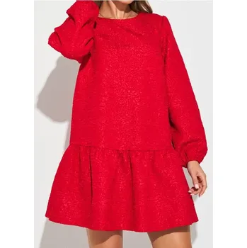 Dámská móda Sinsay - Mini šaty babydoll - červená - 701FI-33X - 701FI-33X-L