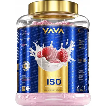 Protein Yava Labs Premium ISO – 2 kg Proteinový Izolát syrovátkového Jahoda Čokoláda
