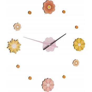 Hodiny Nástěnné hodiny s květinovými nálepkami pro děti