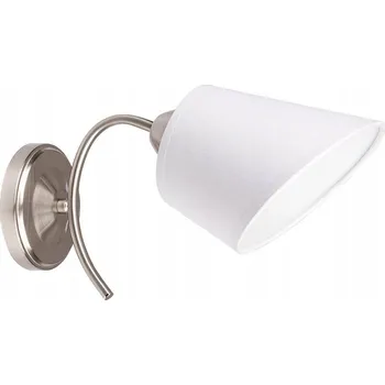 Nástěnné svítidlo Mette Nástěnné Svítidlo 1xE27 Max.40W Saténový Kov/Bílé Stínidlo