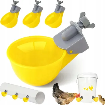 Pro ptáka AUTOMATICKÉ NAPÁJEČKY PRO SLEPICE KACHNY DRŮBEŽ PTÁKY NA VODU 4 ks