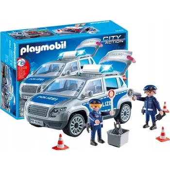 Stavebnice Playmobil PLAYMOBIL POLICIE POLICEJNÍ TERÉNNÍ AUTO S RÁDIEM, SVĚTLEM A ZVUKEM 9053