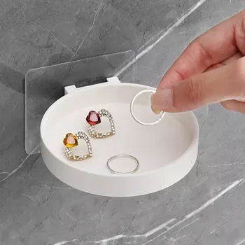 Vložka do organizéru na nářadí Samolepicí mini kulatá nástěnná polička – bílá (PRH27)