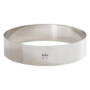 Dortový ráfek nerezový kulatý 30x6cm - Decora