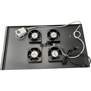 Rozvaděč XtendLan Ventilace pro stojanové rozvadeče ECO hloubky 1000mm, 4x ventilátor s termostatem, černá