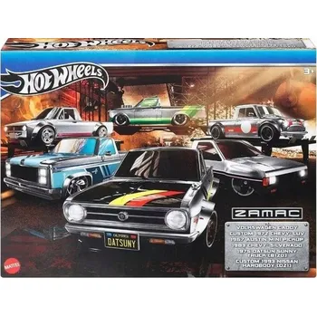 autíčko Hot Wheels ZAMAC PICK-UPS 2024 Sada Box Multi 6 kusů Datsun Chevy NISSAN