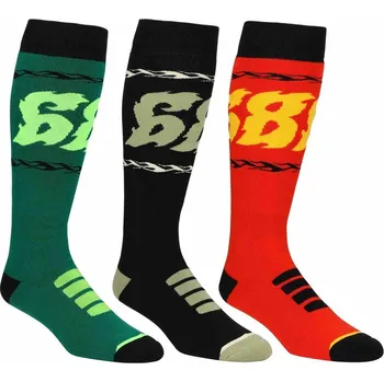 Pánské ponožky 686 ponožky - Mens Flame Socks - 3 Pack Assorted (AST) velikost: L/XL
