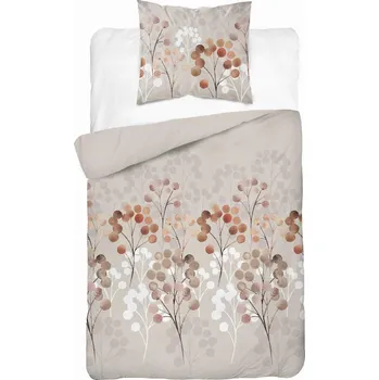 Povlečení Povlečení saténové BÉŽOVÁ VĚTVIČKA BOHO 140x200 5223A DETEXPOL