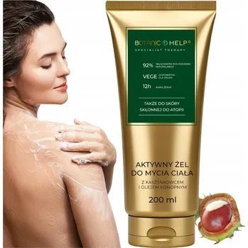Koupelová kosmetika Botanic Help Gel na mytí těla s jírovcem maďalem (kaštanem) – hydratuje a zklidňuje, 200 ml