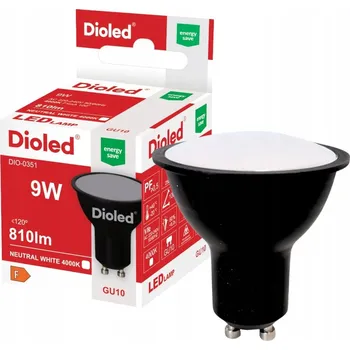 Žárovka LED žárovka GU10 reflektor halogen 9W 4000K neutrální bílá 810lm černá