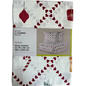 Povlečení Vánoční Povlečení Livarno Home 160x200 Perníčky autíčka Sušenky