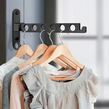 Sušák na prádlo SUŠÁK NA PRÁDLO NÁSTĚNNÝ SKLÁDACÍ SE 6 OTVORY PRO RAMÍNKA